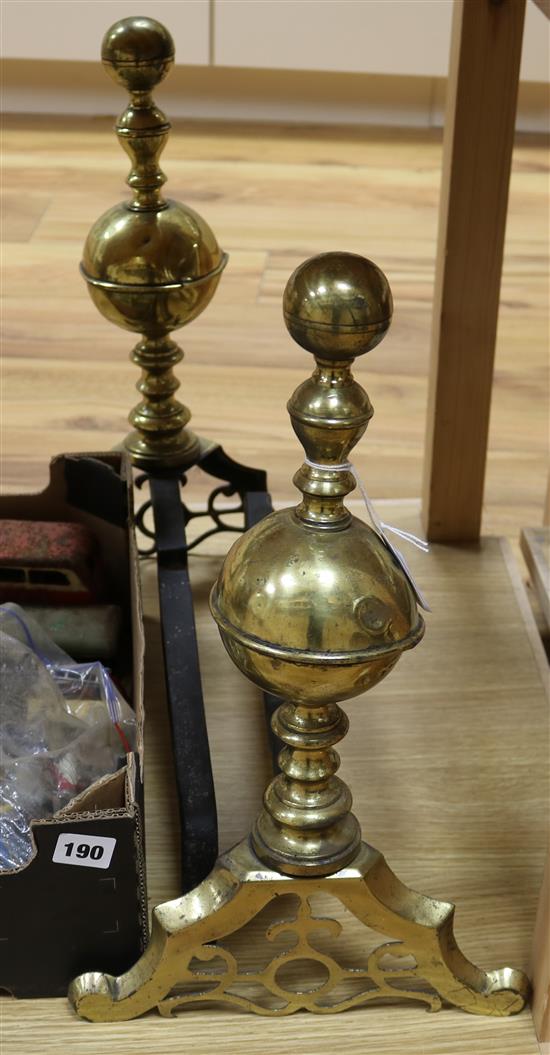 A pair of andirons